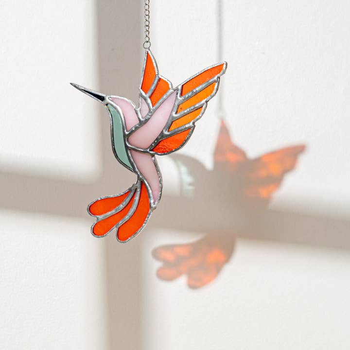 MondoBellissimo - Wholesale Suncatcher - Stained Glass Hummingbird Sun Catcher F355