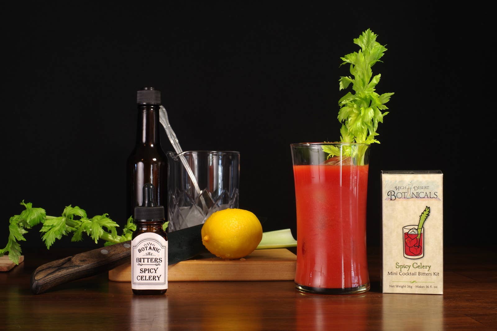 High Desert Botanicals - Vendita all'ingrosso Kit per bevande fai da te - Spicy Sedano - Kit regalo amaro2