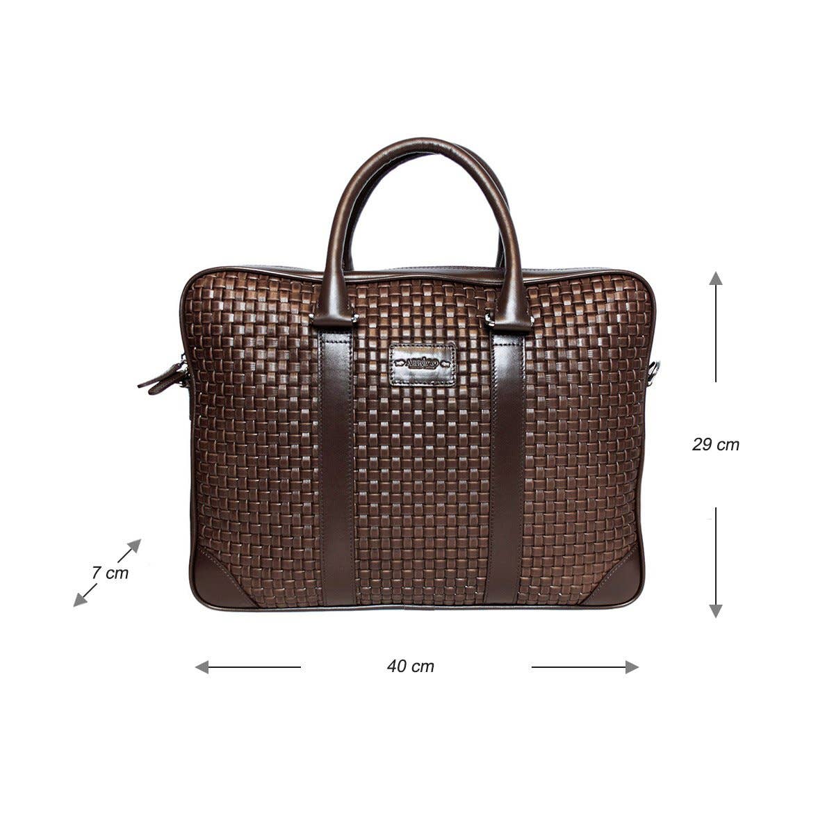 Arrigo - Wholesale Laptop Bag - Unisex - Leather Laptop Bag 15.6 Inches in 4 Colors Braided Leather23