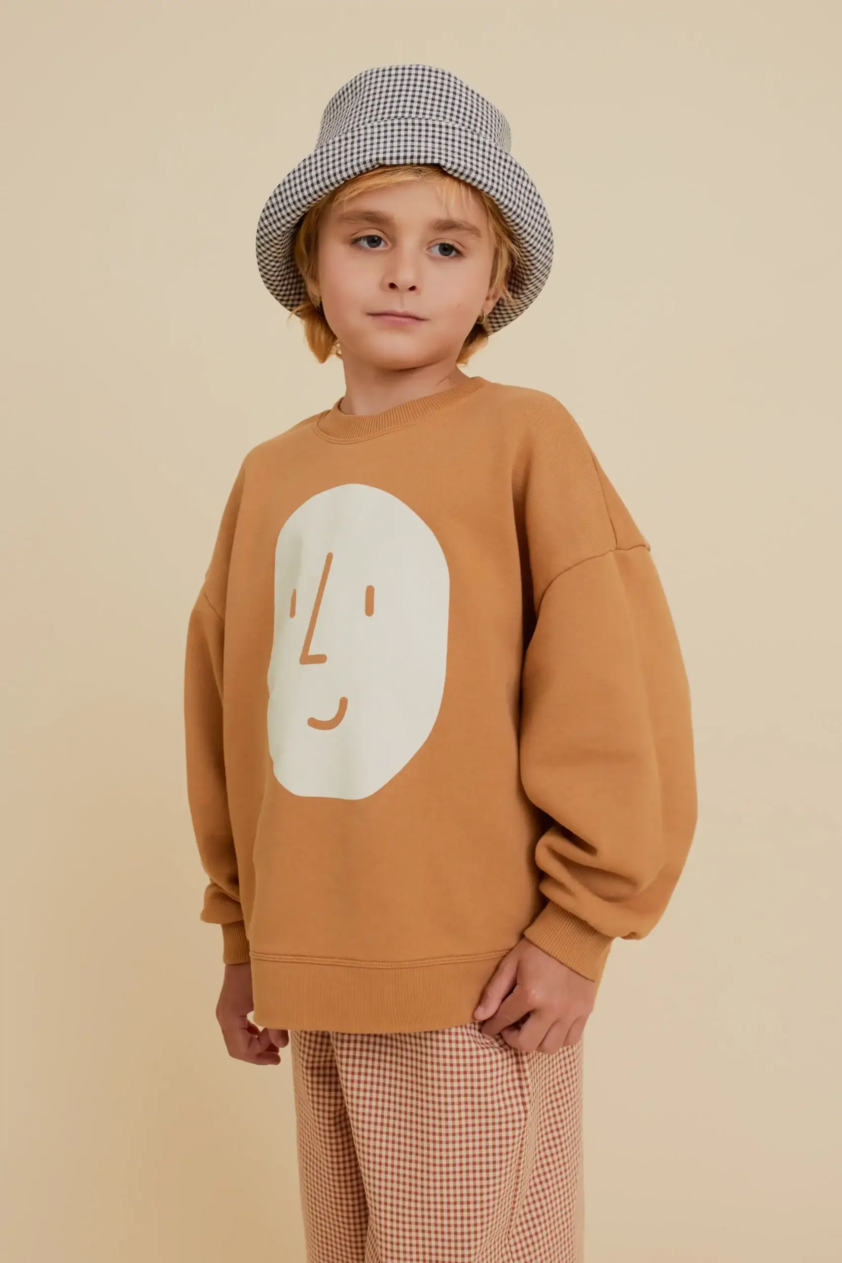 OXOX CLUB – Sweatshirt - Crianças por atacado – Moletom unissex com estampa de batata em algodão orgânico5