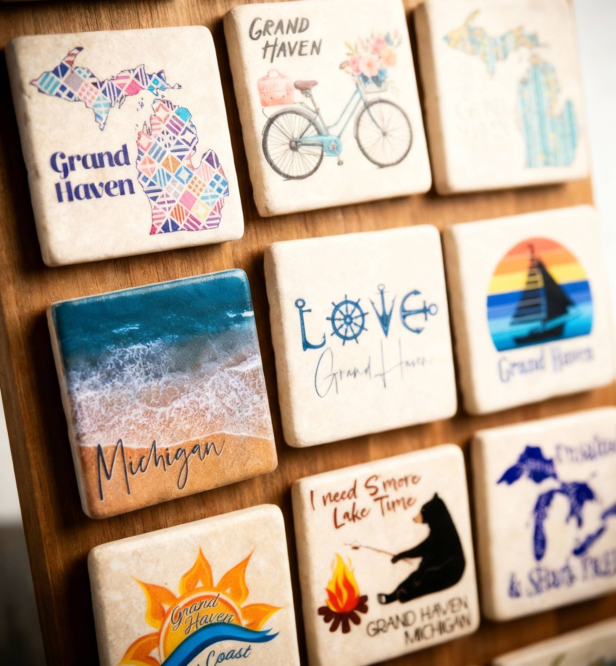 Noomoon - Wholesale Magnet - Beach Shoreline Aerial Personalized Name Drop Stone Magnet3