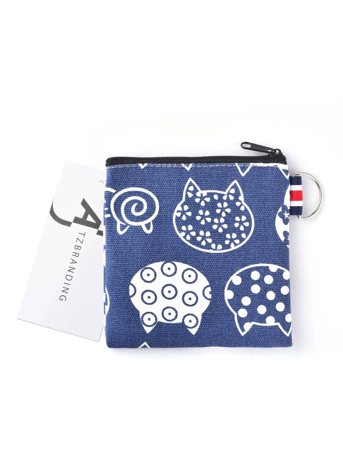 Funkyrel® Atzbranding Limited – Porta-moedas - Mulher por atacado – Cosbai - Porta-moedas com padrão de gatos em lona2