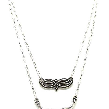 Conjunto de Collar de 2 Capas con Cabeza de Ganado Occidental y Costura de Bota para venta al por mayor de Snowing West