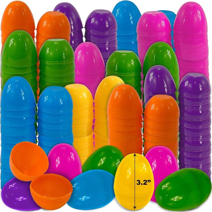 Stargo Brands Llc – wholesale Party gift – Easter Eggs 3” Large Plastic Eggs Empty Fillable
