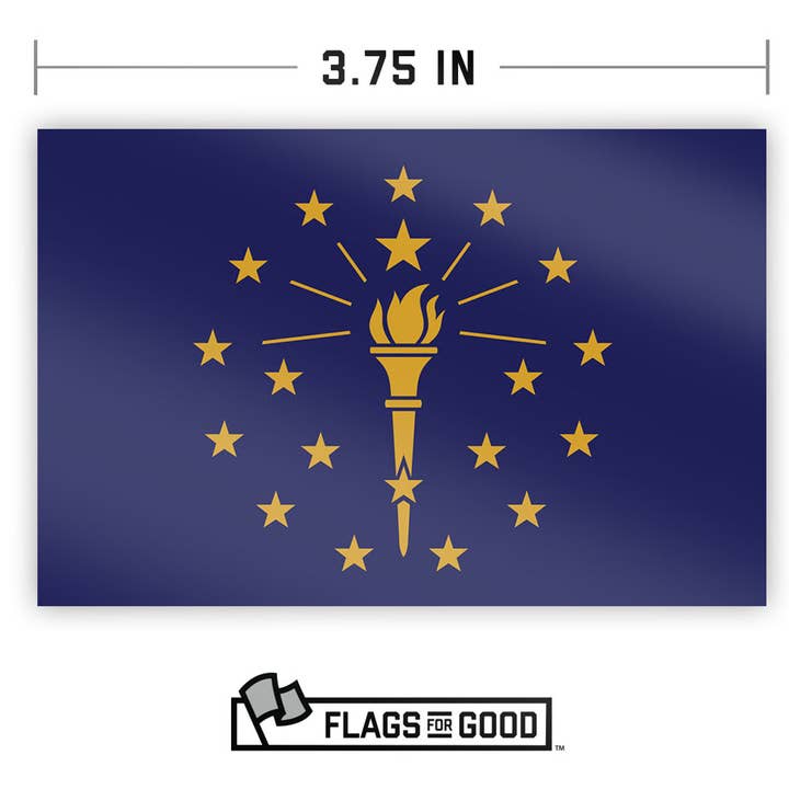 Flags For Good - Wholesale Sticker - Indiana Flag Sticker