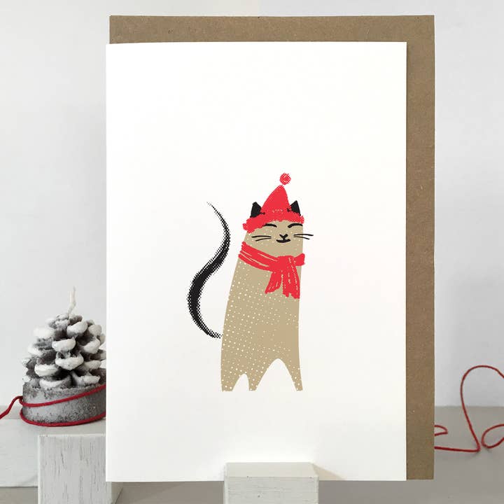 Happy Cat julekort | Xmas-kort | Ferie | Sæsonbestemt for engroshandel hos Purpose & Worth etc