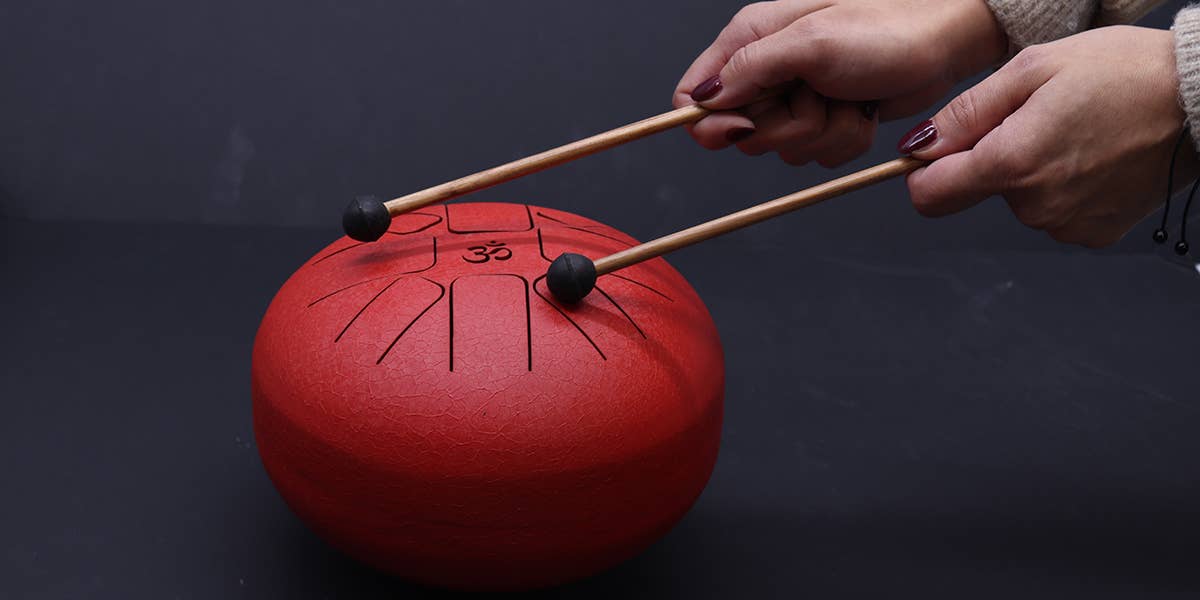 AWGifts Europe - Venta al por mayor Instrumentos musicales - Tambor Steel Tongue Happy Blue Sky OM - 18 cm5