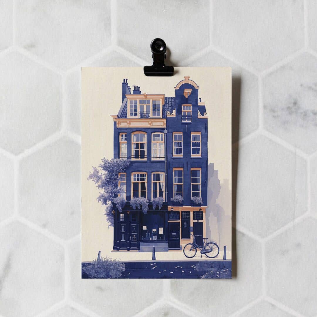 Botanopia - gifts , decor and cards for plant lovers - Wholesale Everyday Greeting Card - Wisteria on the canal house | Everyday Greeting Card | Dutch2