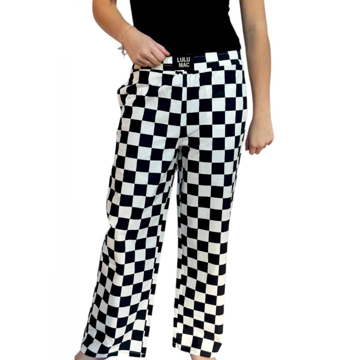 PACK- BLACK WHITE CHECKERED PANT for wholesale by Girlie Girl Originals