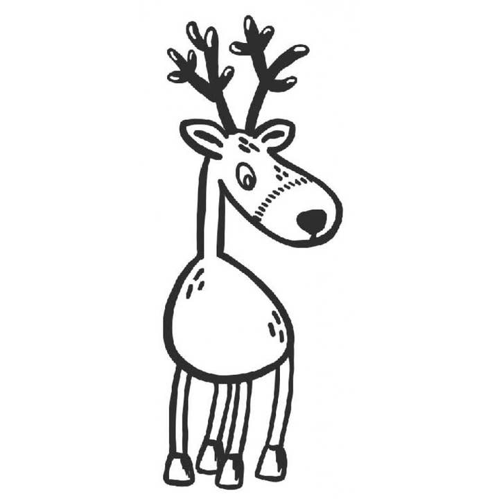 Reindeer Cling Rubber Stamp for wholesale by Stamp Addicts