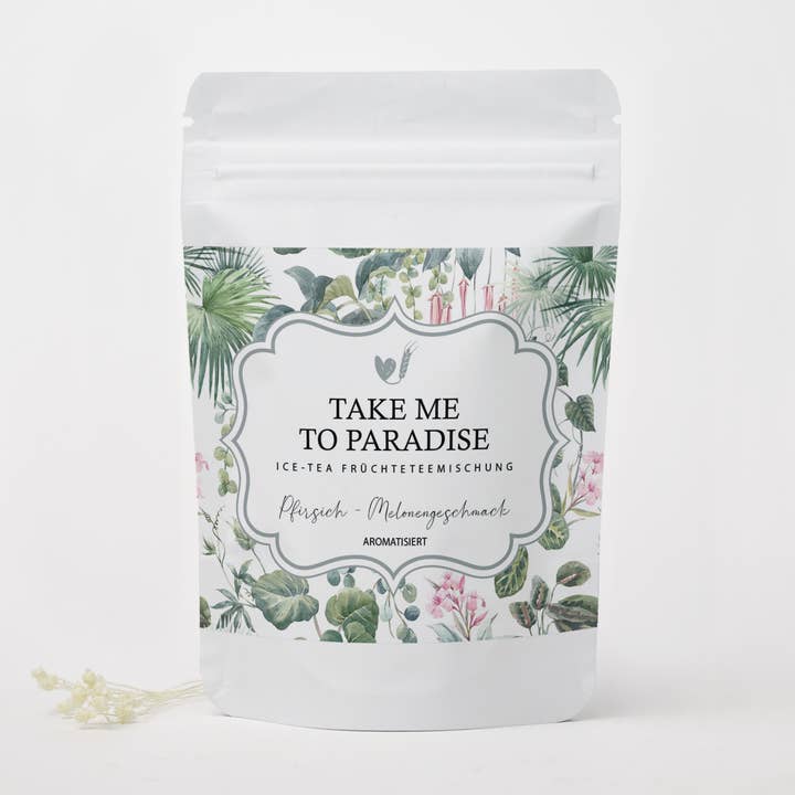 Ice-tea tea bag “Take me to paradise” for wholesale by Bake Affair GmbH