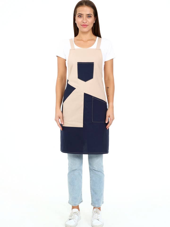 Stain resistant modern apron - unisex for wholesale by Azul Crafts