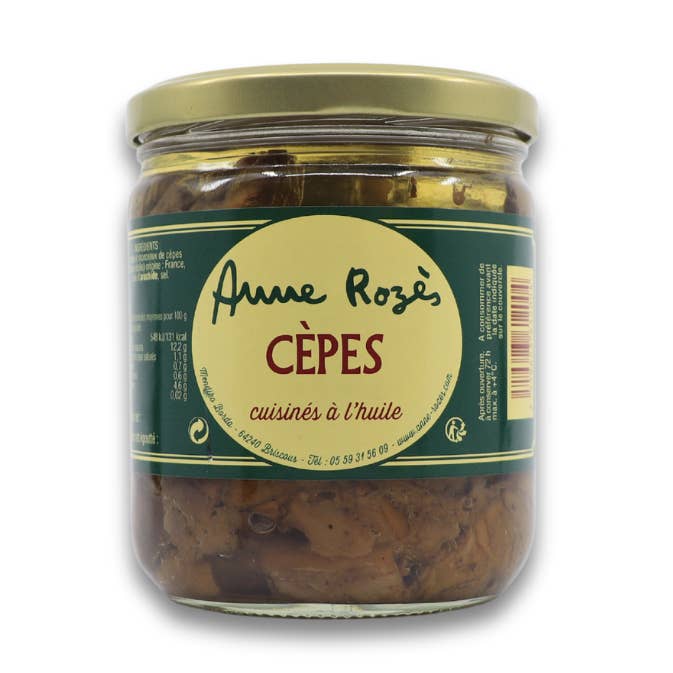 Cooked porcini mushrooms in oil 350g for wholesale by Anne Rozès