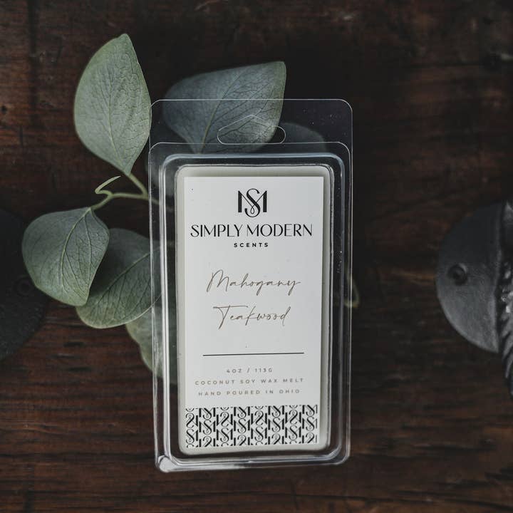 Mahogany Teakwood | Coconut Soy Wax Melt for wholesale by Simply Modern Scents