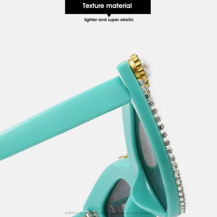 ACCITY - Wholesale Sunglasses - Women's - HANDMADE RHINESTONE PEARL RETRO CAT-EYE SUNGLASSES_CWASG026822