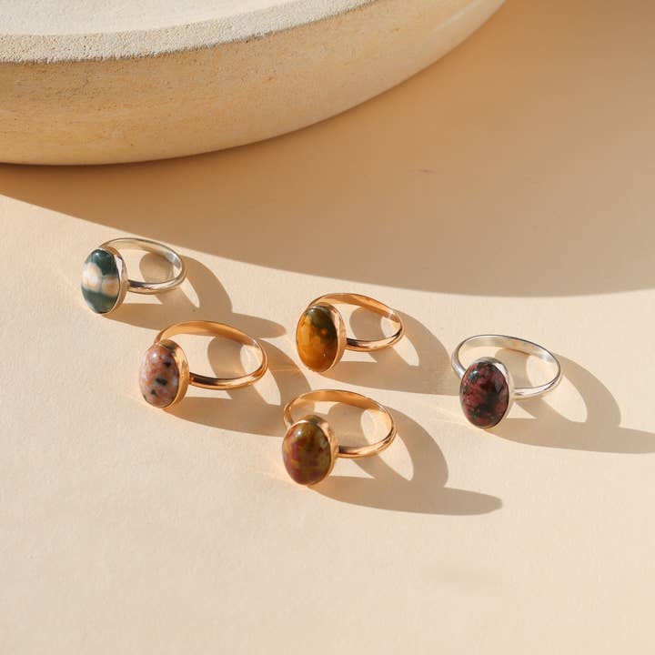 Token Jewelry - Wholesale Single Stone/Solitaire Ring - Sea Blossom Ring2