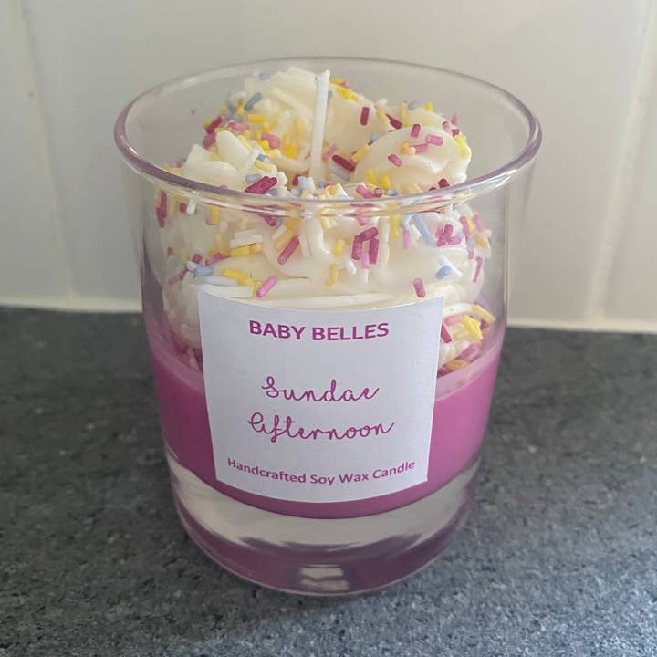 Sundae Afternoon Candle for wholesale by Baby Belles Bouquet