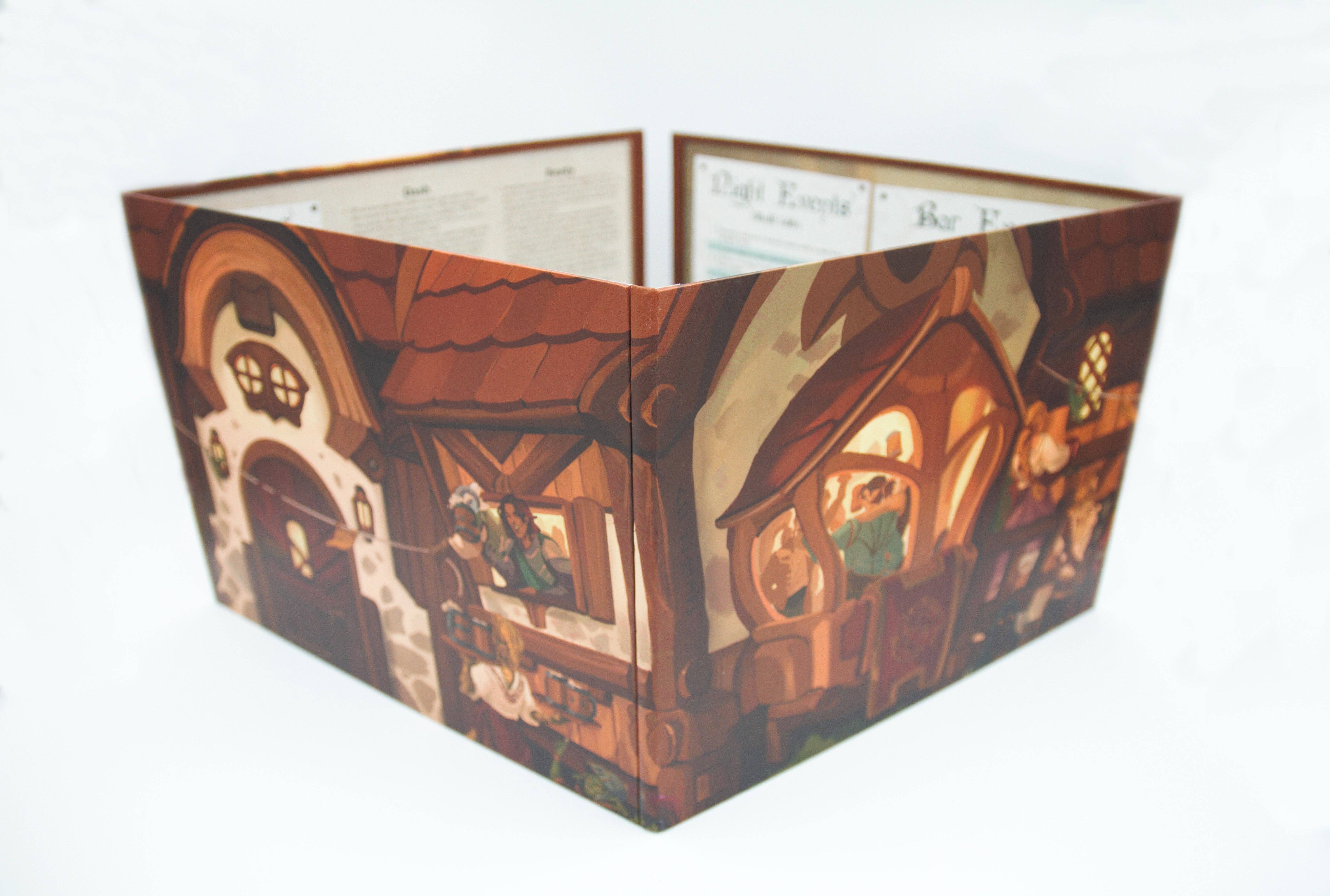 QMDirect - Wholesale Board Game - Twisted Taverns - Taverns GM Screen1