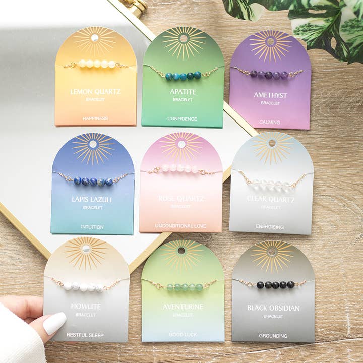 Something Different Wholesale - Wholesale Beaded Bracelet - Clear Quartz Crystal Beaded Chain Bracelet6