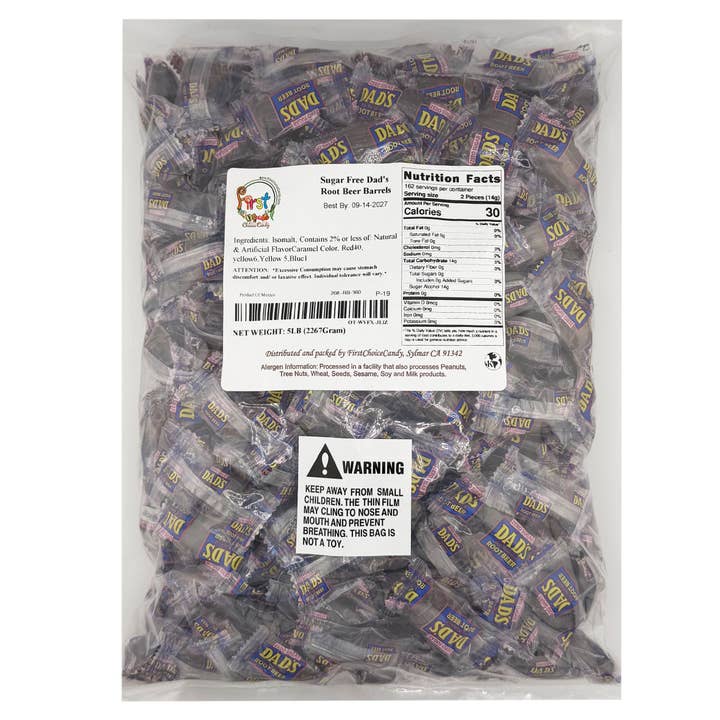 REBUÇADOS DUROS DE CERVEJA DE RAIZ SEM AÇÚCAR DADS EMBRULHADOS INDIVIDUALMENTE EM SACO RESELÁVEL por atacado de First Choice Candy