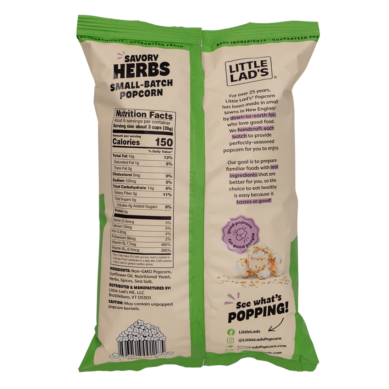 Little Lads - Wholesale Popcorn - Savory Herbs 6oz 6ct1