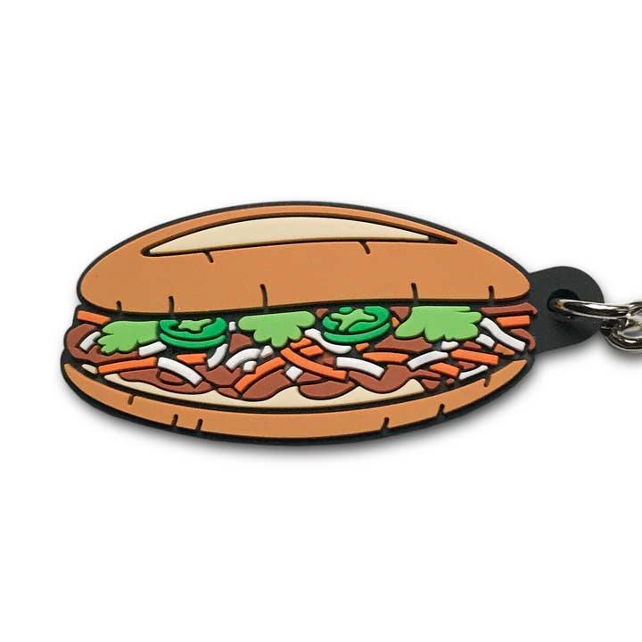 On Point Pins - Wholesale Keychain - Unisex - Vietnam - Vietnamese Banh Mi Sandwich Soft PVC Keychain