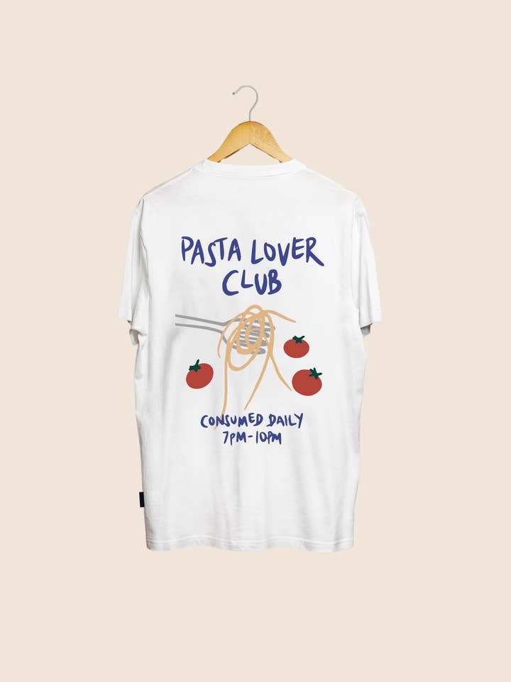 SNOC – wholesale Screen printed t-shirt – unisex – PASTA LOVER CLUB T-SHIRT
