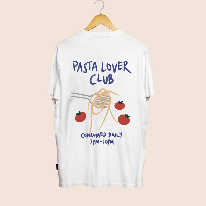 PASTA LOVER CLUB T-SHIRT and other Purchase Wholesale automatico pasta. Free Returns & Net 60 Terms on Faire trending on Faire.