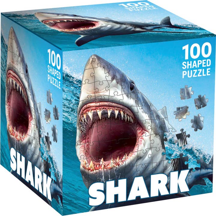 Shark 100 Piece Shaped Jigsaw Puzzle for wholesale by Masterpieces Puzzles