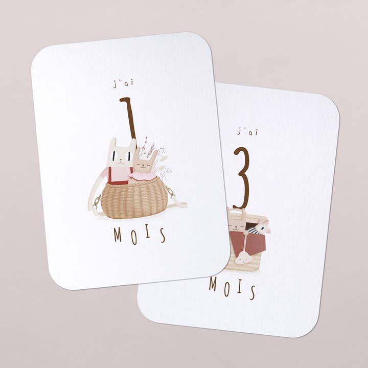 Stagekaarten voor het eerste jaar - Pompoms voor wholesale door Cotton Bird