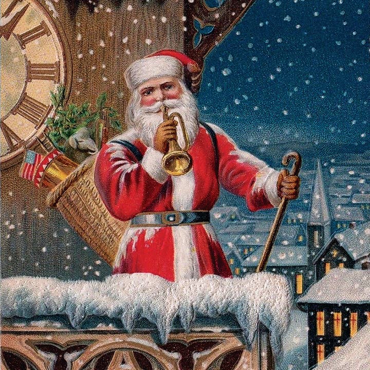 SCB - Wholesale Christmas Card - Santa Greeting Cards: 20 Assorted Cards In Deluxe Tin5