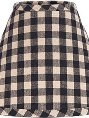 CLEARANCE Lamp Shade; 12WE Black and Tan, small check for wholesale by AHS Lighting