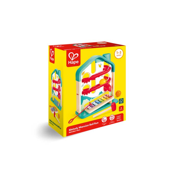 Hape Toys - Vente Jouet en bois – enfant - Course à balles Melody Mansion3