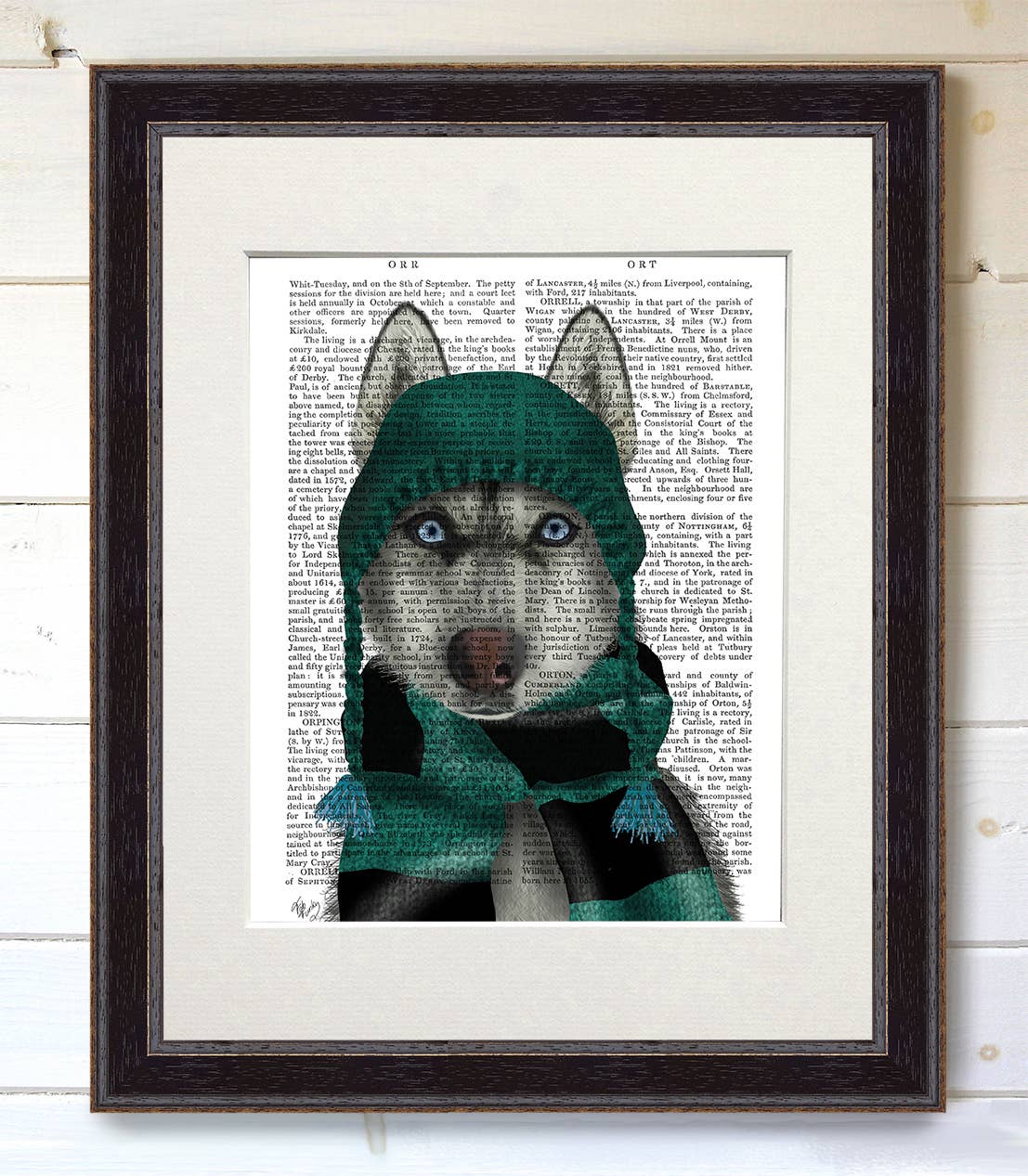 FabFunky Ltd – Engroshandel Kunsttryk – Husky i Hat og Tørklæde, Hund Book Print/Art Print4
