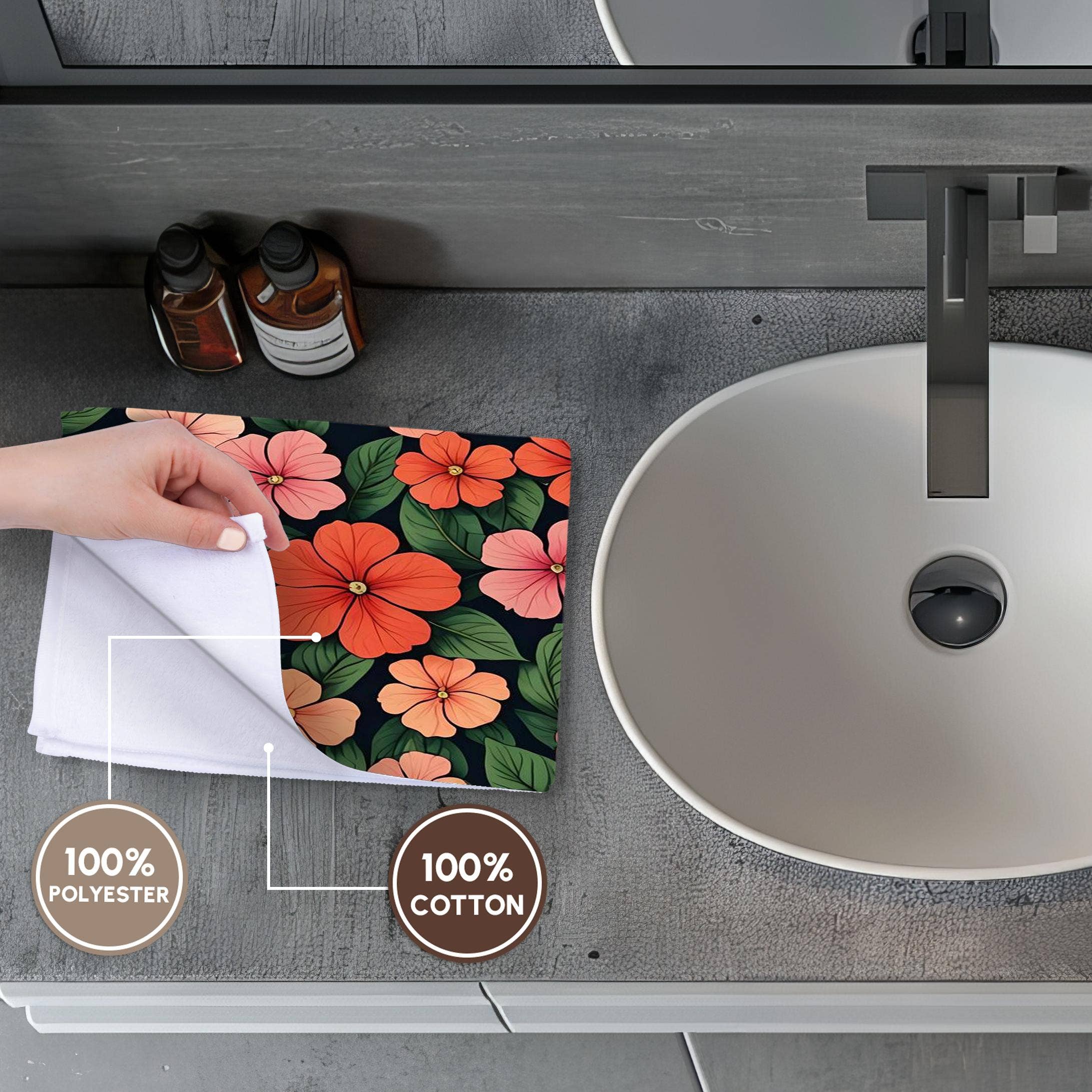 3dRose - Wholesale Bath Towel - 3dRose, Impatiens Flower Background Retro Style 3, Towel3