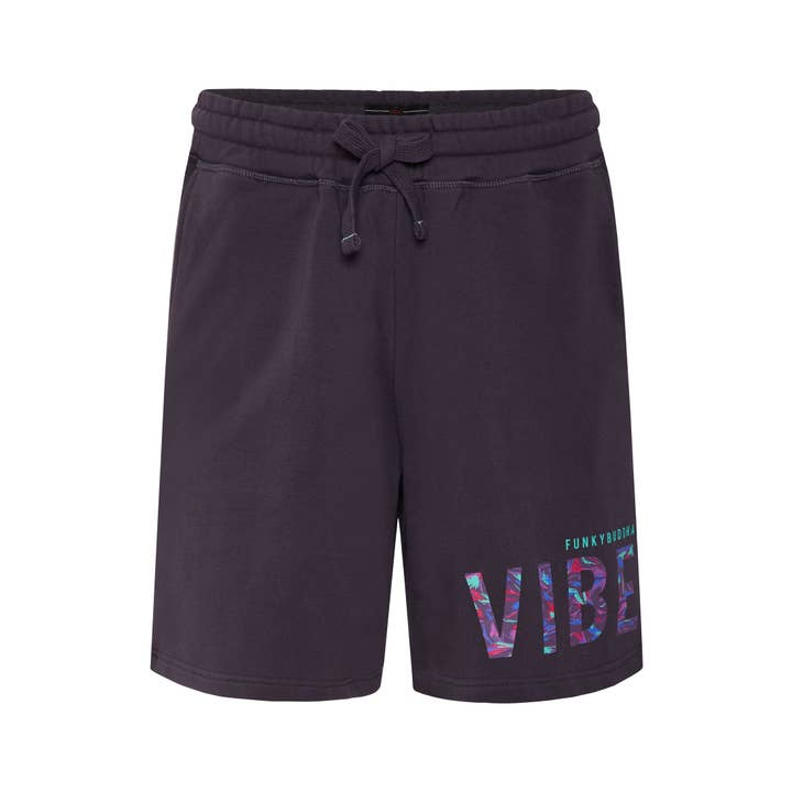 Relaxed Fit Jogger Shorts with Print - (FBM011-057-03) for wholesale by Funky Buddha