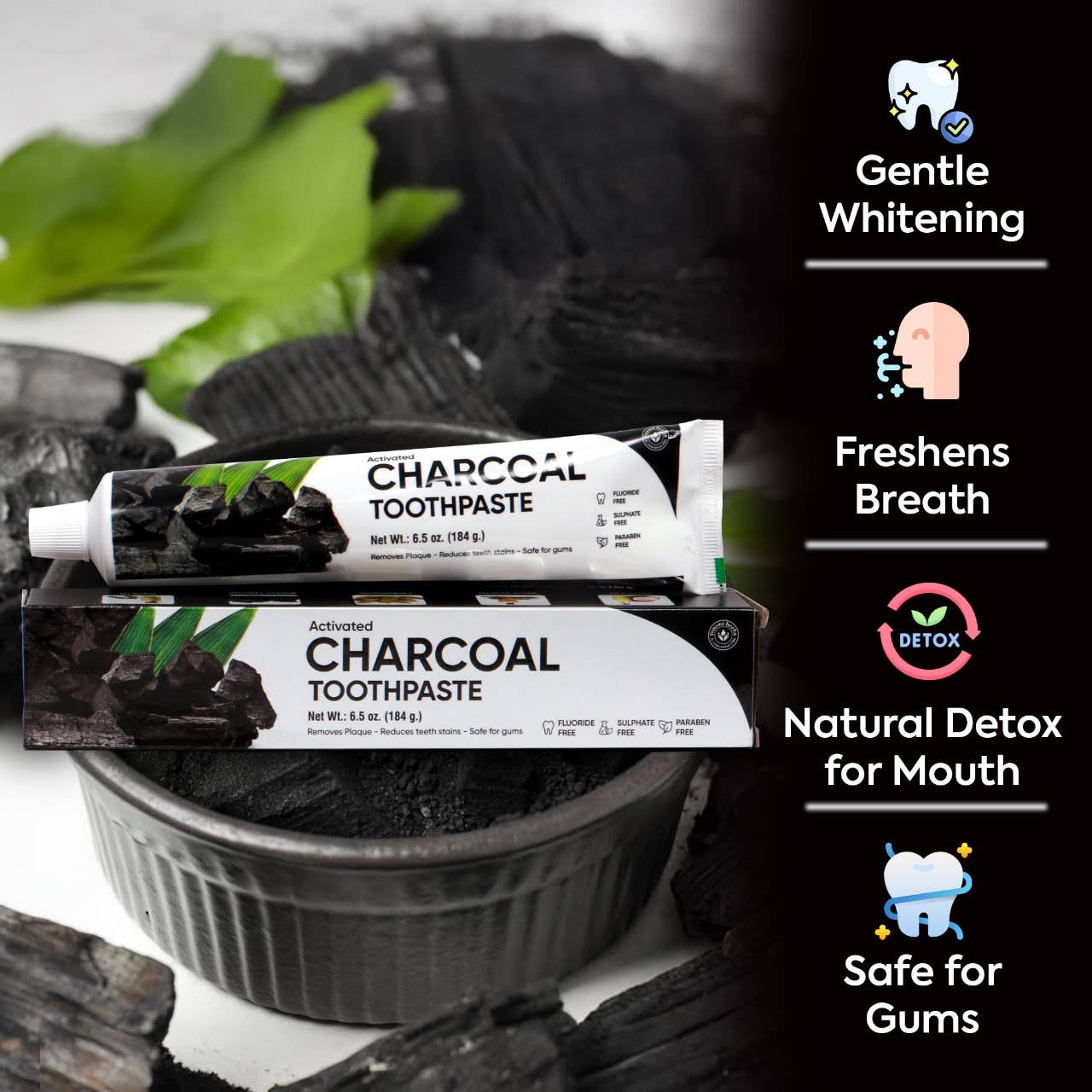 Yunani Herbs & essential Oils - Wholesale Toothpaste - Yunani Activated Charcoal Toothpaste 1