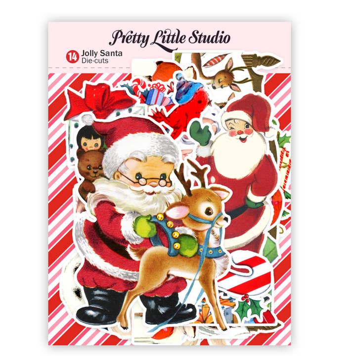 Pretty Little Studio - Wholesale Cutouts - Vintage Jolly Santa Christmas Ephemera | Cutouts, DieCuts, 1