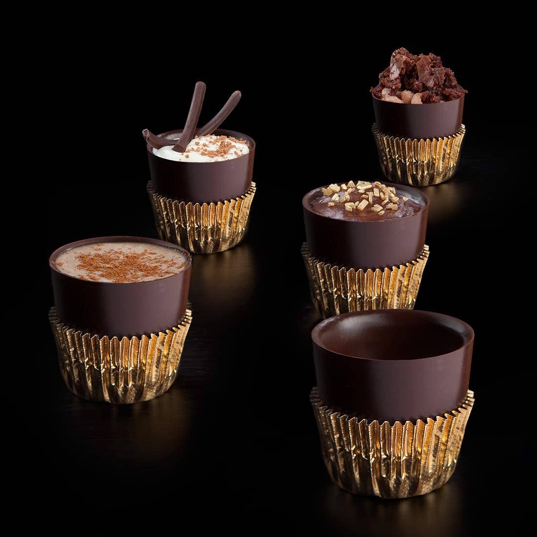 Astor Chocolate Corp. - Wholesale Chocolate - Vegan Certified Parve Chocolate Liquor & Dessert Shot Cups 60 pcs2