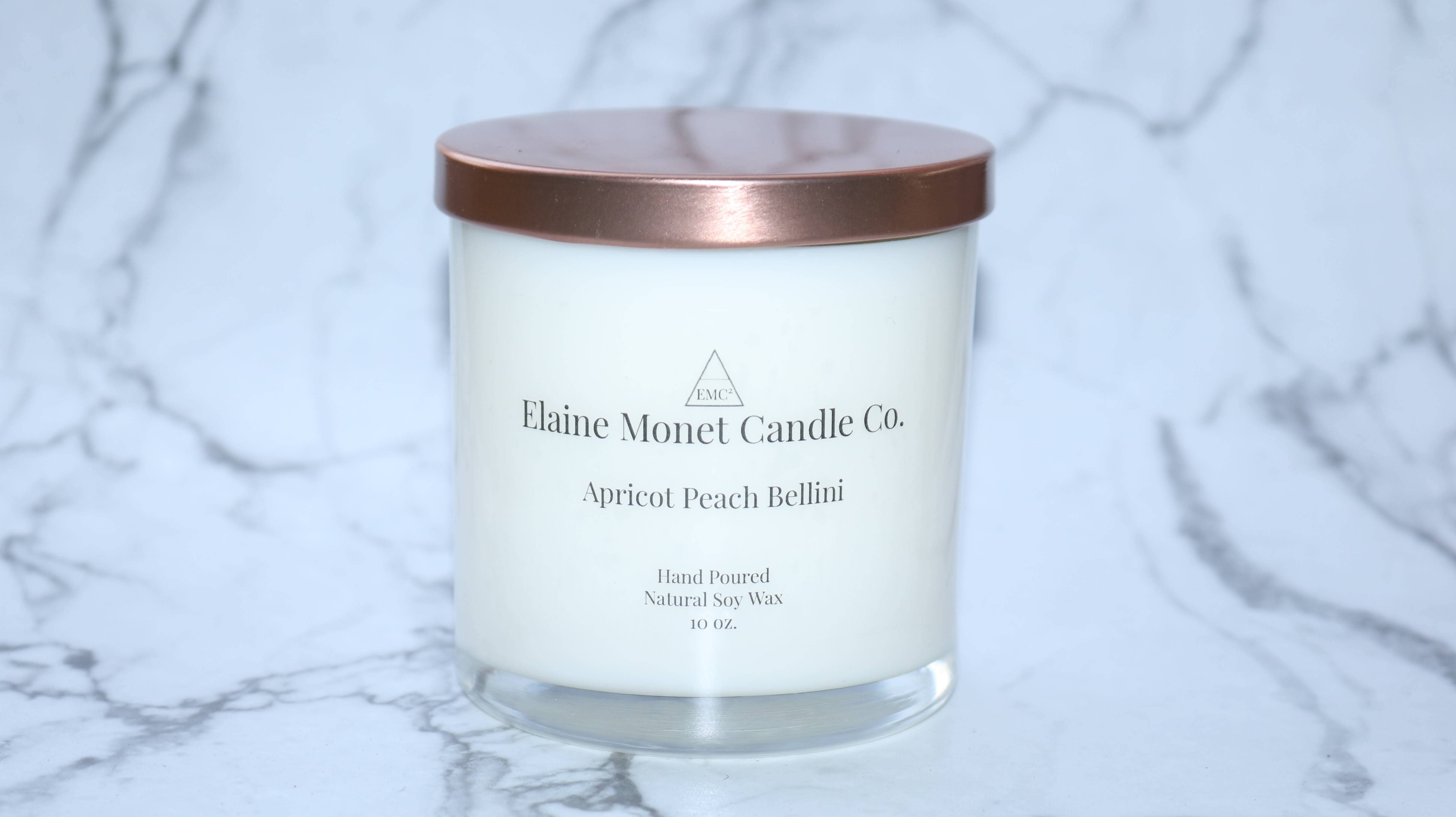 Elaine Monet Candle Co - Wholesale Jar/Filled Candle - Apricot Peach Bellini Soy Candle2