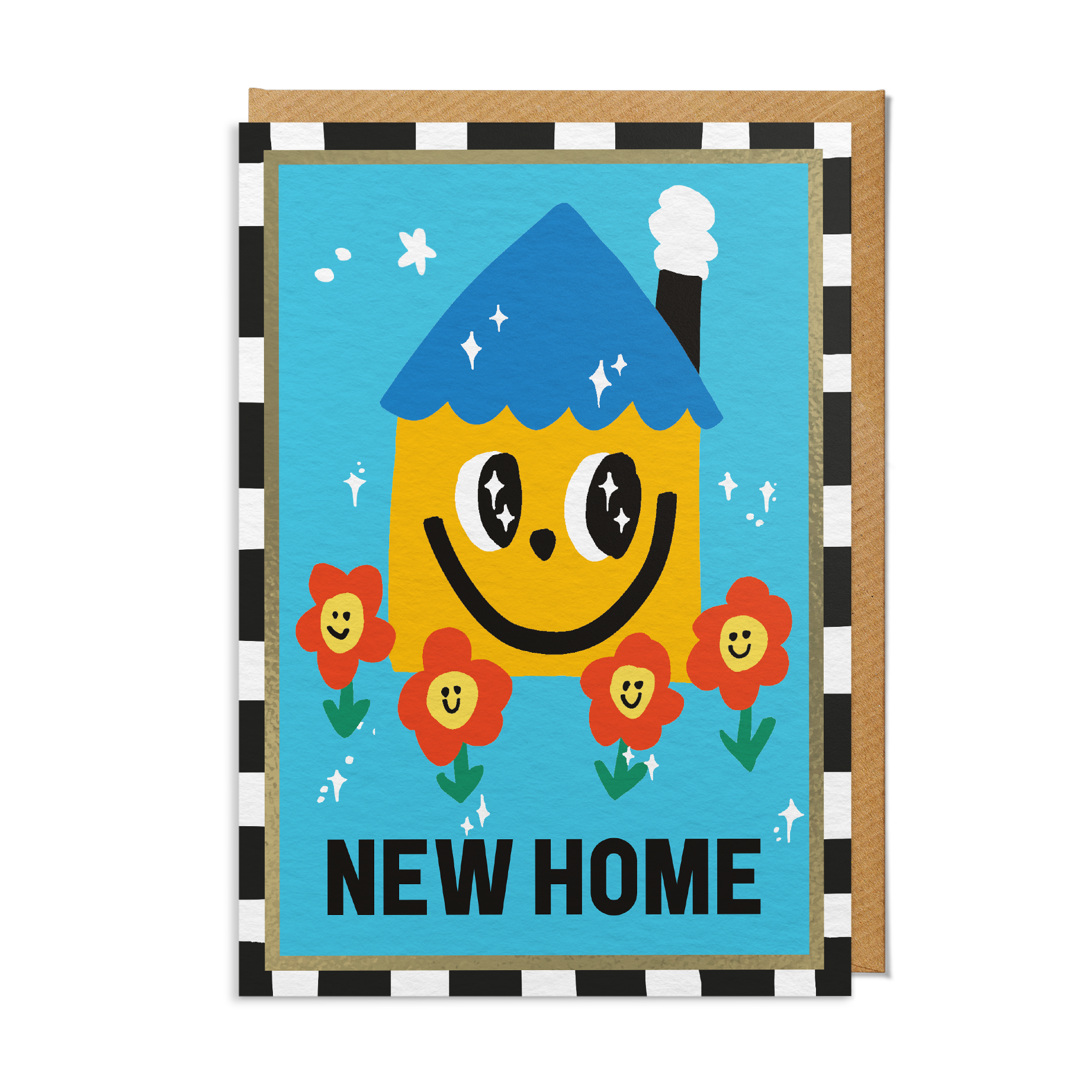 SANDERS DE ROEPER – wholesale House-warming card – New Home Card — "New Home" Smiling House0