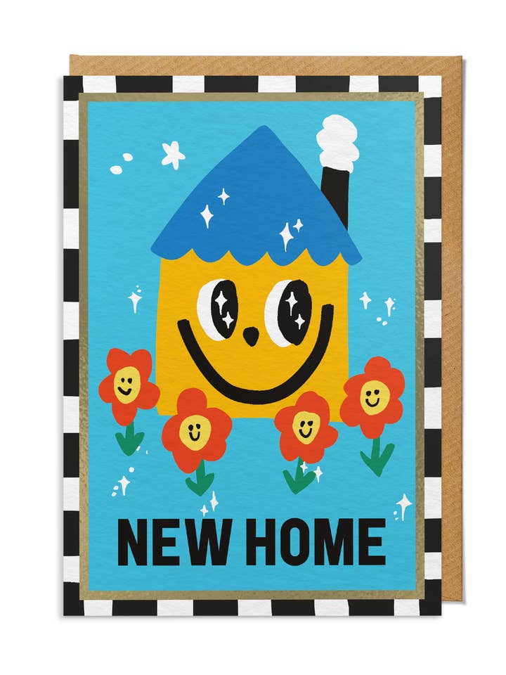 New Home Card — "New Home" Smiling House for wholesale by SANDERS DE ROEPER