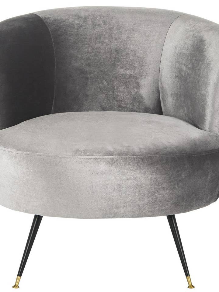 Arlette Velvet Retro Mid Century Accentstol för wholesale av Old Bones Co | Home Collection