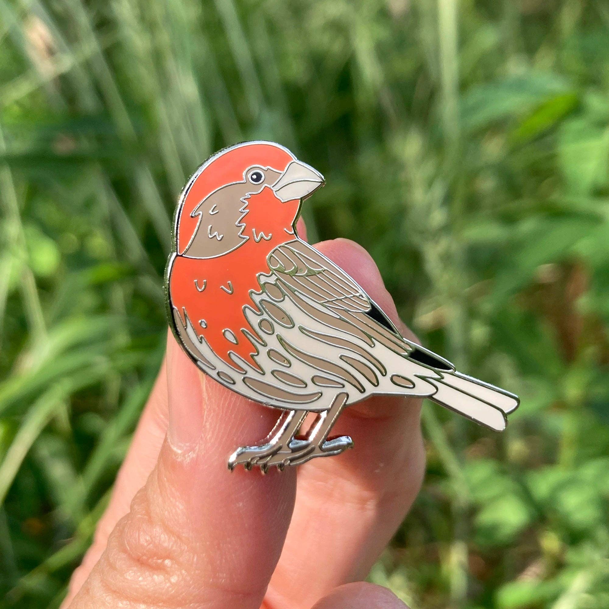 Bird Collective - Wholesale Lapel Pin/Button - House Finch Enamel Pin1