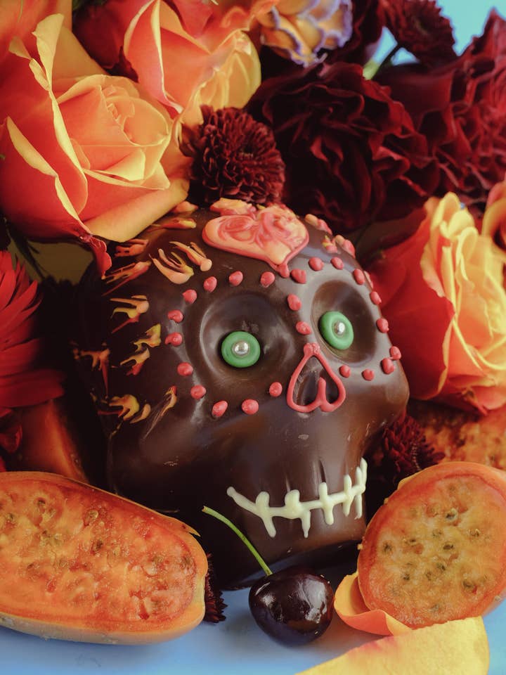 Mexican Oaxacan Skull Calavarita Calaca Dia De los Muertos for wholesale by CocoAndré Chocolatier