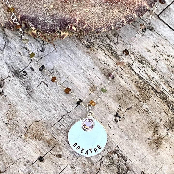 Collier en tourmaline BREATHE pour mieux comprendre pour la vente par Gogh Jewelry Design