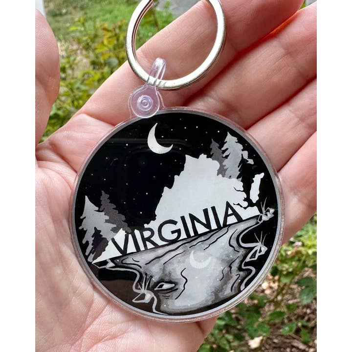 Goodnight Virginia Keychain for wholesale by Sweetgum Studio
