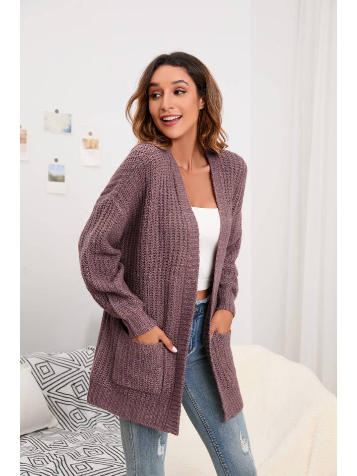 GEXWORLDWIDE - Wholesale Cardigan - Women's - Women's Cardigan Sweater Oversized Cable Knit Coat5