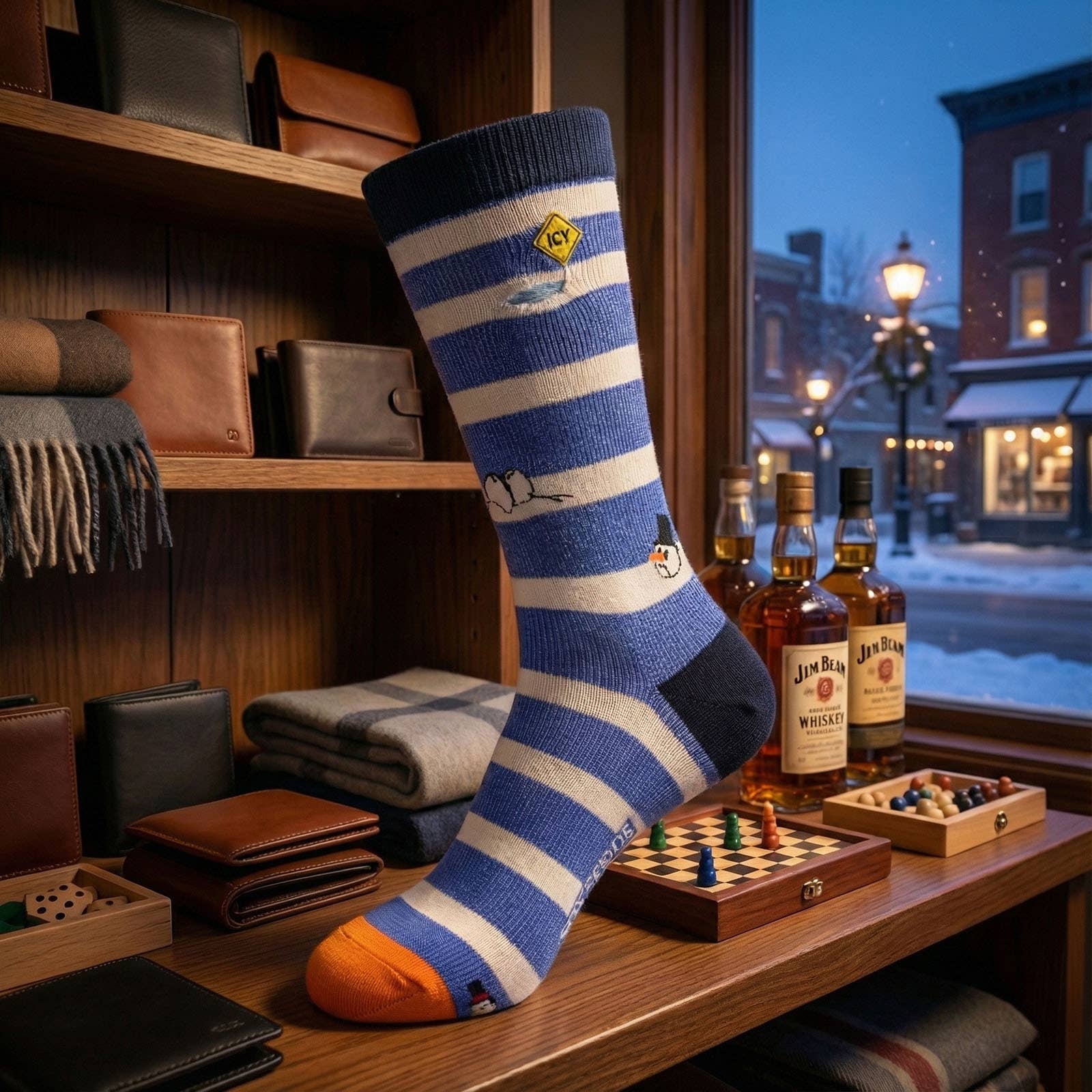 Soxfords - Venta al por mayor Calcetines - Hombre - Calcetines Pima para hombre con temática de muñecos de nieve «Watch the Ice»1