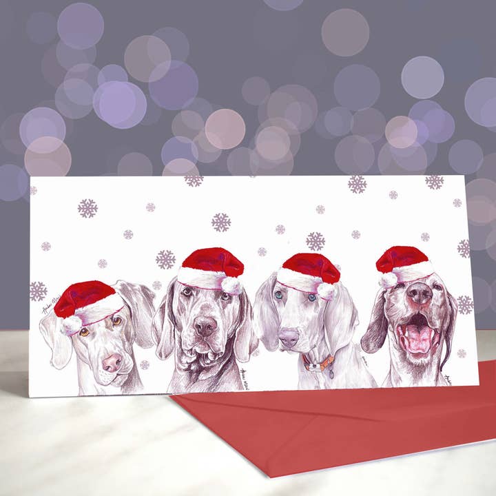 Weim After Weim - Weimaraners - Tarjetas de felicitación (Navidad) para venta al por mayor de Amber Marie Studio